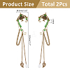 1 Pair Alloy Tree Cuff Earrings EJEW-HS0001-23A-2