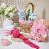 BENECREAT 14M 7 Style Pink Series Elastic Crochet Headband Ribbon OCOR-BC0005-35-5