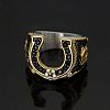 304 Stainless Steel Micro Pave Cubic Zirconia Finger Rings FS-WG5ACE0-05-2