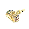 Brass Micro Pave Cubic Zirconia Pendants KK-H475-26B-01G-2