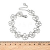 Hollow Hammered 304 Stainless Steel Link Chain Bracelets for Women BJEW-F539-01C-P-4