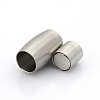 304 Stainless Steel Matte Surface Magnetic Clasps with Glue-in Ends X-STAS-O042-A-23-1