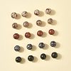 40Pcs 5 Colors Printed Schima Wood Beads WOOD-FS0001-47-7