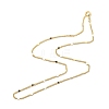 Brass Curb Chains with Star Necklace for Women NJEW-P265-11G-2