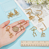 8Pcs 4 Styles Zinc Alloy Lobster Claw Clasps FIND-GO0003-31A-3