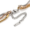 304 Stainless Steel Multi Layered Chain Necklaces NJEW-H043-09MC-3