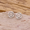 304 Stainless Steel Stud Earrings WG9FC02-06-1
