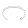 304 Stainless Steel Open Cuff Plain Bangles BJEW-H591-01P-02-3