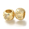 Brass Micro Pave Cubic Zirconia Beads KK-Z086-18G-1