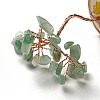 Natural Green Aventurine Chips Tree Display Decorations DJEW-C003-01F-2