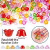600Pcs Transparent Acrylic Beads TACR-SP0001-09-2