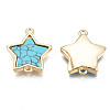 Brass Connector Charms KK-N233-173B-01B-3