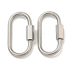 Non-Tarnish 304 Stainless Steel Screw Carabiner Lock Charms STAS-C092-05G-P-1