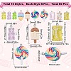60Pcs 10 Styles Resin Pendants RESI-SC0002-82-2