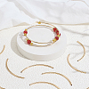 40Pcs Brass Curved Tube Beads for Bracelet Accessories KK-PH0012-86A-4