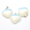 Heart Opalite Pendants G-Q438-06-2