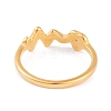 304 Stainless Steel with Rhinestone Heartbeat Finger Ring for Women RJEW-C086-16-G-3