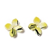 Printed 4-Petal Opaque Acrylic Bead Caps MACR-F071-23B-2