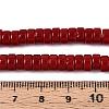 Opaque Solid Color Glass Beads Strands GLAA-N026-3x6mm-06-4