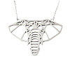 201 Stainless Steel Origami Pendant Necklaces NJEW-T009-JN091-1-40-1