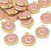 Golden Plated Alloy Enamel Charms X-ENAM-S118-07C-4