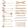 6 Bags 6 Styles Zinc Alloy Hair Bobby Pins PHAR-SP0001-01A-1