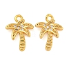 Brass with Clear Cubic Zirconia Pendants KK-N254-23G-1
