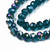 Electroplate Glass Beads Strands EGLA-A034-T8mm-B25-3