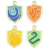 12Pcs 4 Colors Alloy Enamel Pendants ENAM-YW0003-93-2