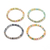 Imitation Gemstone Glass Beaded Stretch Bracelet with Synthetic Hematite for Women BJEW-JB07659-4