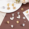 64Pcs 2 Colors 304 Stainless Steel Stud Earring Findings STAS-BBC0010-45-4