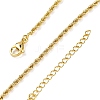 Rack Plating Brass Rope Chain Necklaces for Women NJEW-A035-02G-4