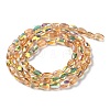 Transparent Electroplate Glass Beads Strands GLAA-Q099-F01-09-2