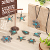 10Pcs 5 Styles Synthetic Turquoise Pendants TIBEP-TA0001-13-15