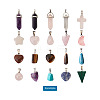 Natural & Synthetic Mixed Gemstone Pendants G-TA0001-21-8
