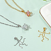 4Pcs 2 Colors Brass Pendants Cabochon Settings FIND-SC0017-24C-6