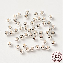 925 Sterling Silver Beads STER-S002-12-2mm