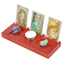 Wooden Tarot Card Display Stands ODIS-WH0029-53