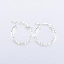 304 Stainless Steel Hoop Earrings EJEW-H327-01C