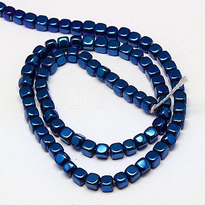 Electroplate Non-magnetic Synthetic Hematite Beads Strands G-J172-3x3mm-M-1