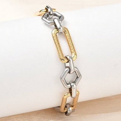 304 Stainless Steel Link Chain Bracelets for Women BJEW-A169-01GP-1