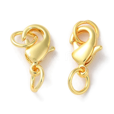Rack Plating Brass Lobster Claw Clasps KK-F090-26G-01-1