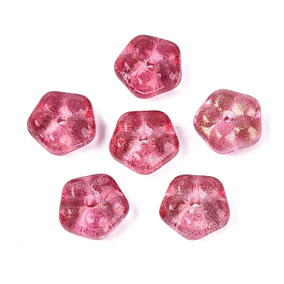 Spray Painted Glass Beads DGLA-R052-002-B06-1