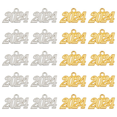 60Pcs 2 Colors Alloy Pendants FIND-TA0004-34-1