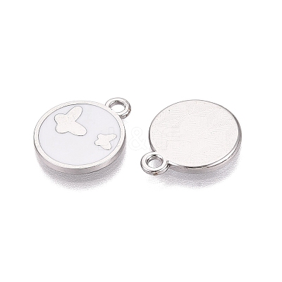 Rack Plating Alloy Enamel Pendants ENAM-N070-01C-01P-01-1