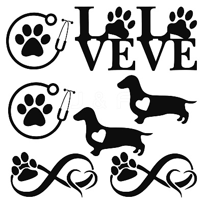 8 Sheets 4 Style Infinity Love & Bird Laser Style Plastic Adhesive Car Stickers STIC-GF0001-04B-1
