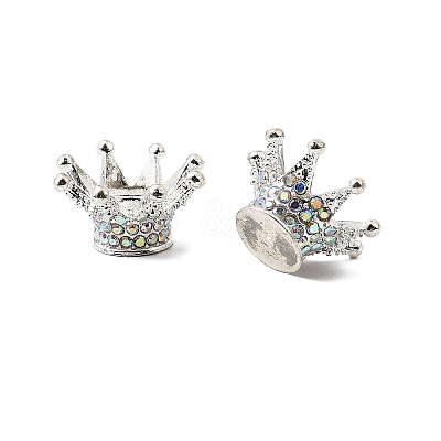 Alloy Rhinestone Crown Beads FIND-NH0001-19S-1