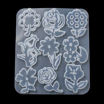 Flower DIY Pendant Silicone Molds DIY-G100-01C-1