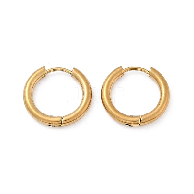 202 Stainless Steel Huggie Hoop Earrings X-EJEW-F111A-16mm-G-1