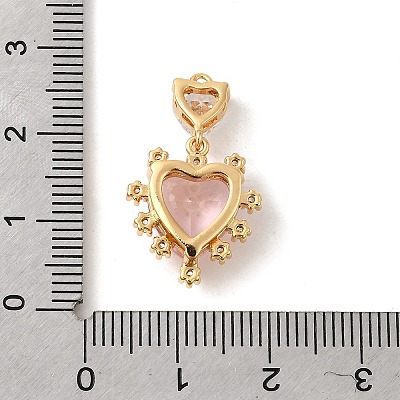 Brass Glass Charms KK-P340-02G-02-1